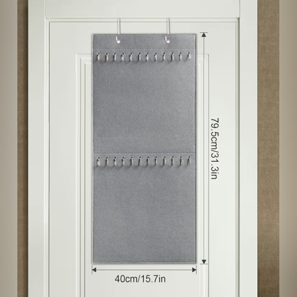 Gray Hanging Jewelry Organizer - Picture 2 of 3